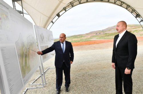 Prezident İlham Əliyev Füzulinin Cuvarlı kəndinin təməlini qoyub - YENİLƏNİB
