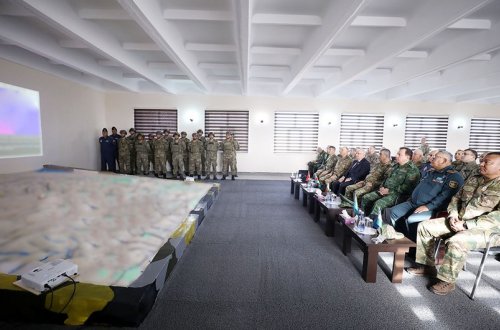 Azərbaycan, Türkiyə və Tacikistan müdafiə nazirləri birgə taktiki təlimi izləyirlər