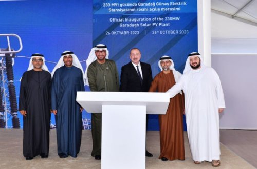 İlham Əliyev Qaradağ Günəş Elektrik Stansiyasının açılış mərasimində iştirak edib - YENİLƏNİB + FOTO/VİDEO