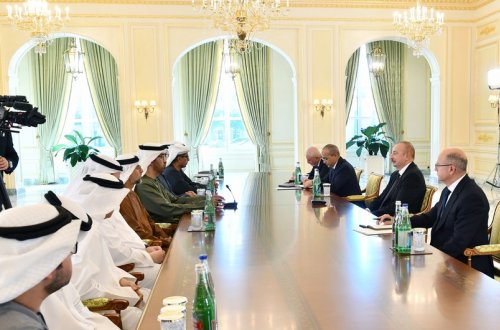 Prezident İlham Əliyev BƏƏ-nin sənaye və qabaqcıl texnologiyalar nazirini qəbul edib