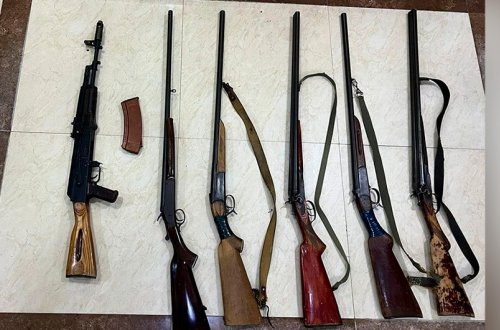 Sabirabadda 5 nəfərdən sənədsiz ov tüfəngləri götürülüb