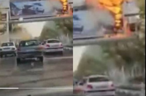 İranda HƏMAS-ın təbliğat bannerləri yandırılıb - FOTO