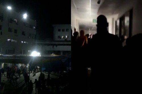 Qəzzada yerləşən xəstəxananın yaxınlığına raket düşüb - VİDEO