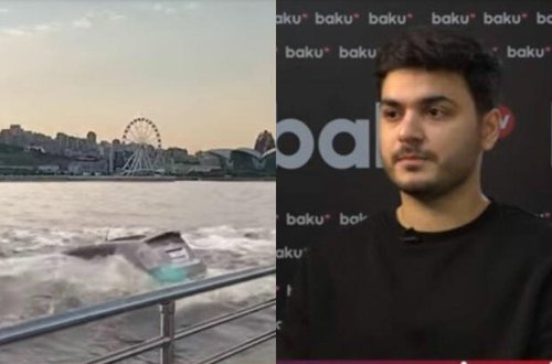 Bakıda “Prius”u dənizə “aşıran” SİRLƏRİ AÇDI - VİDEO