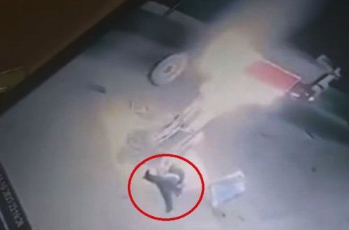 Ağdaşda 40 yaşlı kişinin faciəvi şəkildə ölməsinin görüntüləri - ANBAAN VİDEO