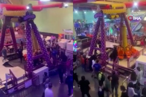 Türkiyədə attraksion qırılıb, valideynlər təlaş içində övladlarını xilas etməyə çalışıb - VİDEO