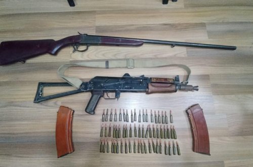 Şirvan şəhəri ərazisində avtomat və tüfənglər tapılıb