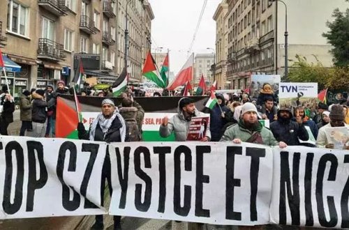 Almaniya, Polşa və Fransada minlərlə insan Fələstinə dəstək yürüşü keçirib