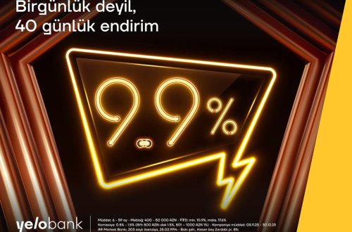 Yelo Bank-dan birgünlük deyil, 40 günlük endirimli kredit kampaniyası!