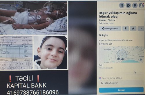 Azərbaycanda ağlasığmaz hadisə - Sosial şəbəkələrdə ölən uşağın fotosu ilə pul yığırlar - FOTO