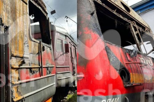 Moskva vilayətində yeniyetmələr elektrik qatarını yandırıblar