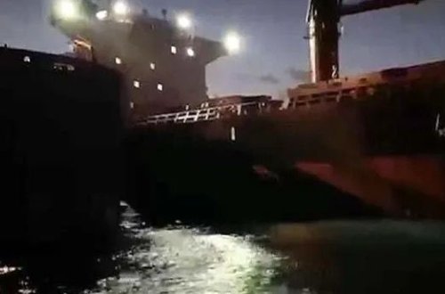 Yunanıstanda kruiz gəmisi və tanker toqquşub