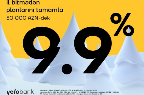 Yelo Bank-ın nağd pul krediti ilə Yeni ilədək planlarını həyata keçir