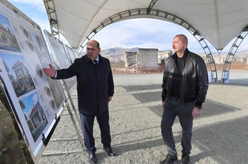 Prezident İlham Əliyev Ağdamın Qiyaslı kəndinin təməlini qoyub - FOTO