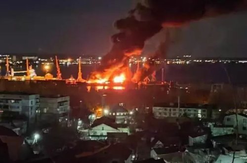 “Novoçerkassk” hərbi gəmisi tamamilə məhv edilib