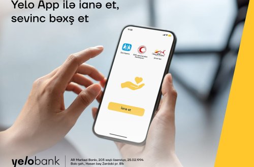 Xeyriyyə və yardım ödənişləri Yelo App-də