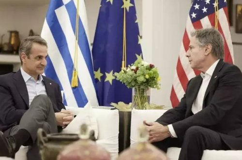 ABŞ dövlət katibi Blinken Yunanıstanın baş naziri Mitsotakis ilə görüşüb