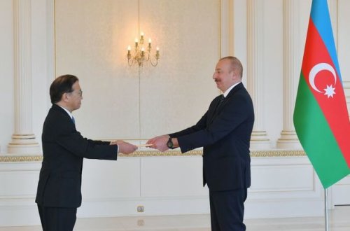 İlham Əliyev Yaponiyanın ölkəmizdə yeni təyin olunmuş səfirini qəbul edib - YENİLƏNİB + FOTO