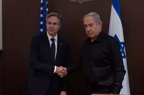 ABŞ dövlət katibi Blinken İsrailin baş naziri Netanyahu ilə görüşüb