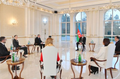 Prezident İlham Əliyev yerli televiziya kanallarına müsahibə verib