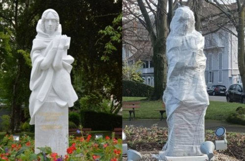 Azərbaycan ictimaiyyəti Fransada Xurşidbanu Natəvanın heykəlinin aşağılanmasını pisləyib