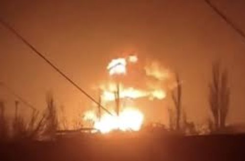 Ukrayna Rusiya ərazisindəki neft bazasını vurub