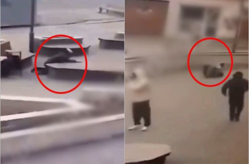 Güclü külək yoldan keçənləri yerə yıxdı: Rusiyada qasırğalı havadan görüntülər - VİDEO