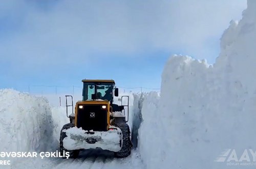 В Кяльбаджаре дороги расчищены от снега