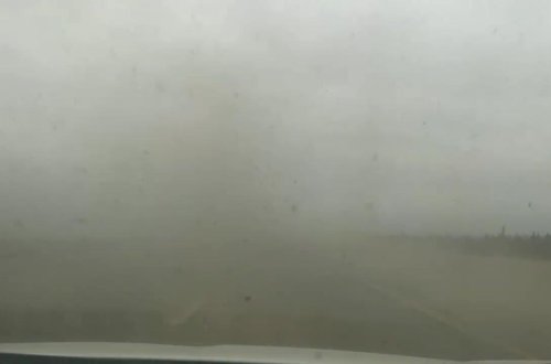 Bakı-Quba yolunda qum fırtınası - VİDEO