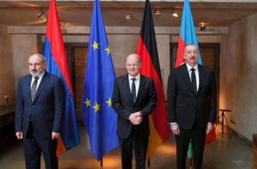 Münxendə Azərbaycan Prezidentinin Almaniyanın Kansleri və Ermənistanın Baş naziri ilə birgə görüşü başlayıb