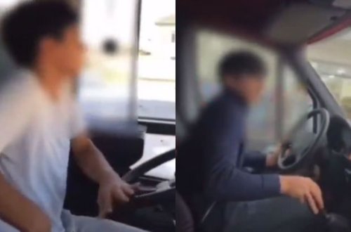 Bakıda yeniyetməyə avtobus sürməyə icazə verən valideyn cəzalandırıldı - VİDEO