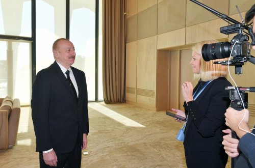 Azərbaycan Prezidenti İlham Əliyev “Euronews” televiziyasına müsahibə verib