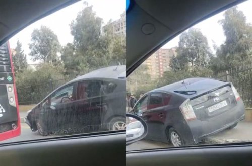 Bakıda “Prius” avtobusla toqquşub - VİDEO
