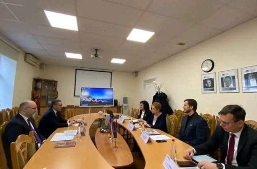 Mingəçevir Dövlət Universitetinin rektoru Şahin Bayramov RISEBA Tətbiqi Elmlər Universitetinin rektorunun qonağı olub