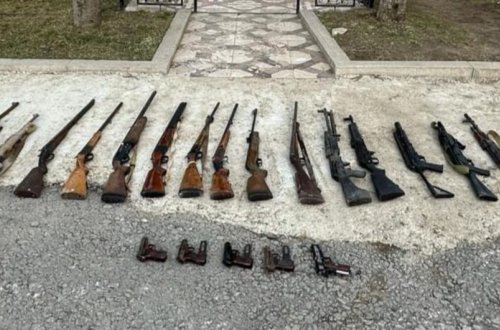 Şuşada pulemyot, tapança və avtomatlar aşkarlanıb