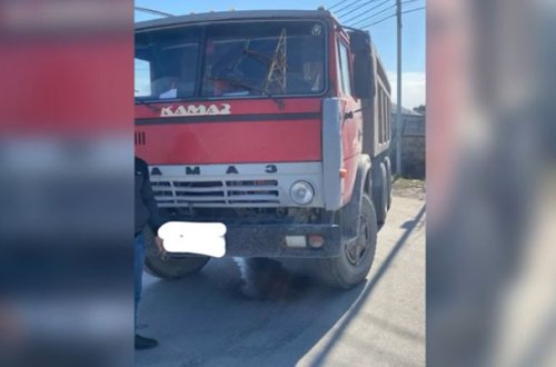 Sərxoş kişi “KamAZ”oğurladı, həbs edildi - Video