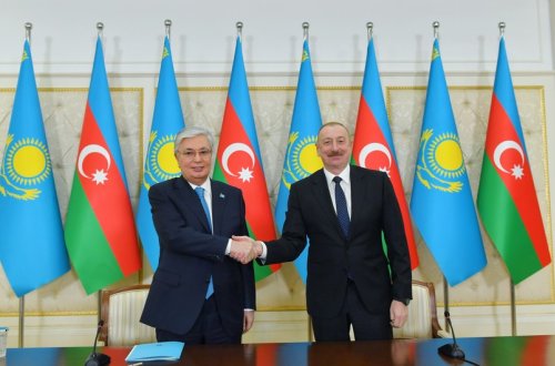 Azərbaycan və Qazaxıstan prezidentləri Füzulidə Kurmanqazı adına Uşaq Yaradıcılıq Mərkəzinin açılışında iştirak ediblər