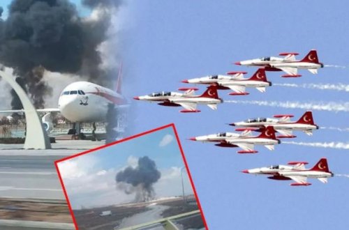“Türk ulduzları”na məxsus təyyarə Konyada qəzaya uğrayıb - FOTO