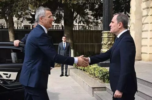 NATO-nun baş katibi Stoltenberq Azərbaycanın xarici işlər naziri Bayramovla görüşüb