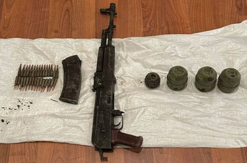 Oğuzda avtomat və qumbaralar aşkarlanıb