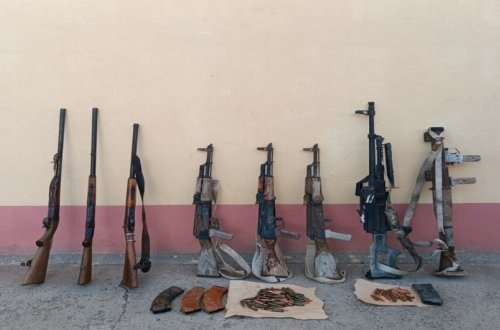 Xankəndidə avtomat, tapança və qumbaralar aşkarlanıb