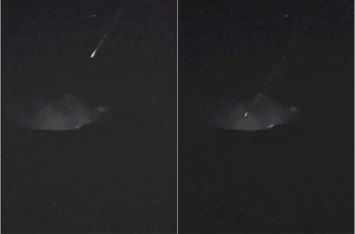 Meteor birbaşa vulkanın kraterinə “düşdü” - VİDEO