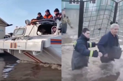 Rusiyada güclü daşqın: Evlər su altında qaldı, əhali təxliyə olunur - VİDEO