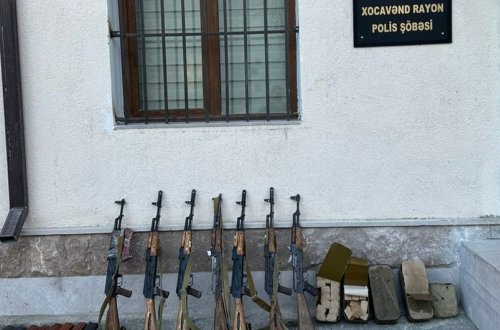 Xankəndidə 11 avtomat, 11 qumbara və 1 qumbaraatan aşkarlanıb