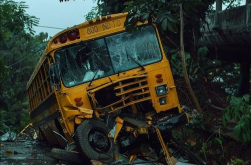 Hindistanda sürücü məktəb avtobusundan yerə atıldı: Ölənlər var