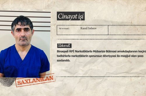 İran vətəndaşının narkokuryerliyə cəlb etdiyi dəstə üzvü saxlanılıb