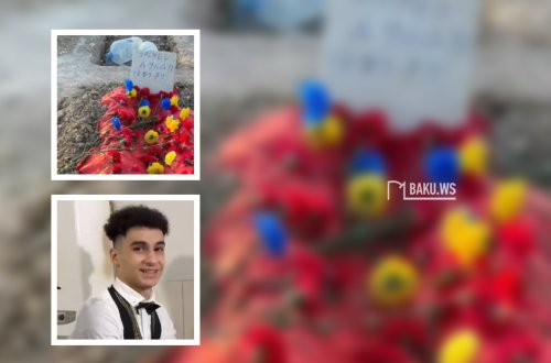 Aytən Səfərovanın düşdüyü qəzada ölən Ayxanın sevgilisi məzar başında - VİDEO