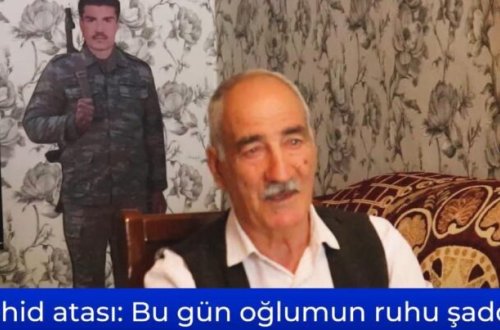Oxuduğu məktəbdə adı əbədiləşən şəhidin atası: “Sanki atasını qarşılayır” - VİDEO