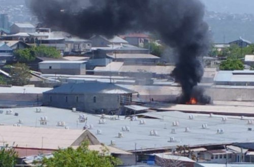 İrəvanda Malatiya bazarı yanır - VİDEO