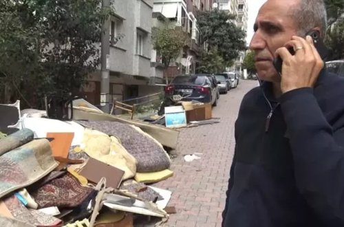 Kirayəçilərə əsəbiləşən ev sahibi mebelləri balkondan atdı